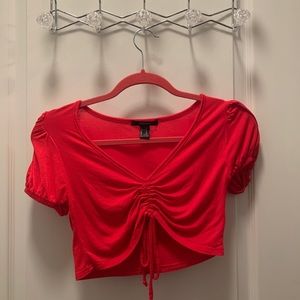 red crop top